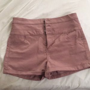 Blush Pink High Waisted Shorts